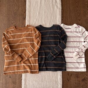 Old Navy Cream and Red Striped Shirt